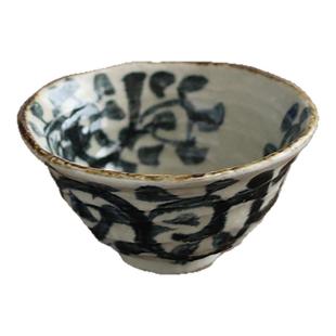 日本进口 手工唐草陶瓷拉面碗 高级商用碗瓷碗精致餐盘日式餐具