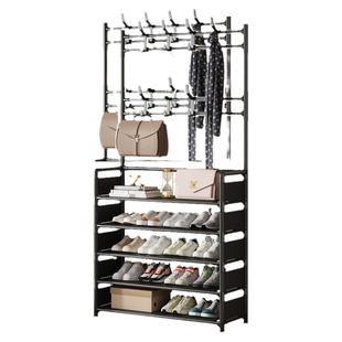 鞋架家用门口鞋柜衣帽一体防尘鞋架子出租房用新款爆款多层置物架