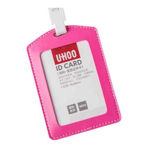 优和证件卡套 皮质员工证工作牌上岗证 公交卡胸卡胸牌定制挂绳