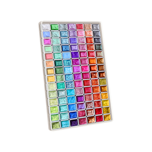 马利珠光水彩颜料24色固体水彩颜料敦煌故宫水彩画套装全套国画美术生专用分装画画工具彩绘金粉书法唐卡美甲