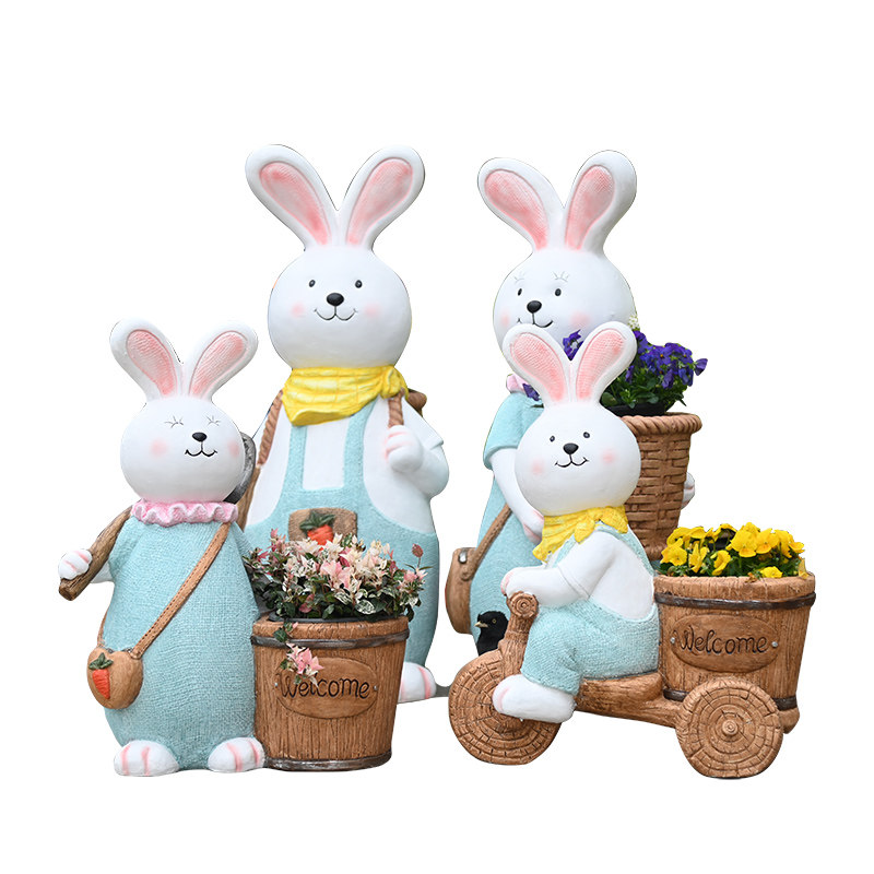 花园先生兔子摆件幼儿园卡通动物