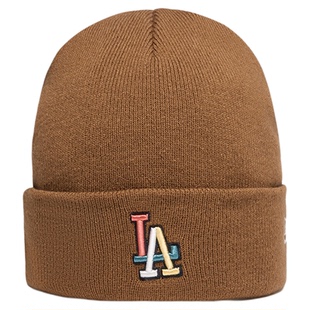 New Era纽亦华MLB秋冬男女款彩色刺绣保暖舒适休闲毛线帽针织帽