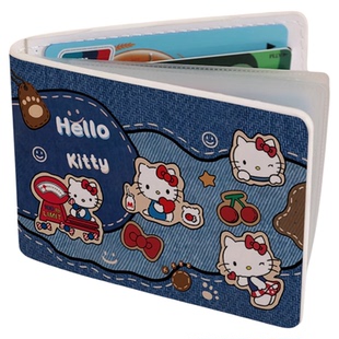 牛仔凯蒂猫多卡位卡包女汽车皮套驾照保护套驾驶证件套行驶证情侣