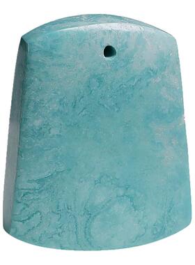 原矿湖北秦古料高瓷绿松石无事牌小提溜吊坠挂坠手串佛珠DIY配饰
