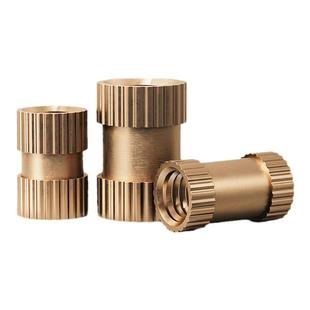 土八注塑通孔盲孔铜花母铜螺母镶嵌件滚花微电子热熔预埋件M1-M10