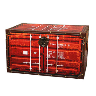 带锁密码木箱子储物宝箱收纳箱美式复古手提箱工业风大号木盒道具