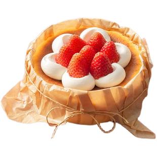 诺心草莓巴斯克动物奶油芝士流心鲜创意生日蛋糕同城配送上海