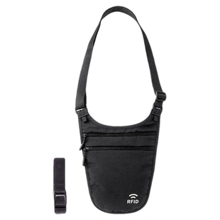 【7A级抗菌】RFID防盗腰包出国旅游隐形护照斜挎包男女腋下钱包