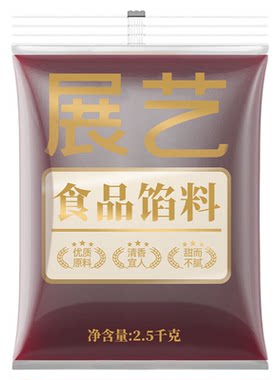 展艺红豆沙馅白莲蓉月饼馅料5斤水洗豆沙冰皮月饼低糖烘焙商用馅