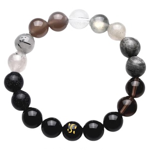 CCO渐变串珠玛瑙手串男女款水属五福多宝手串情绪稳定手链送男友