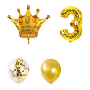 儿童生日数字气球装饰男女孩儿周岁桌飘派对场景布置氛围拍照道具