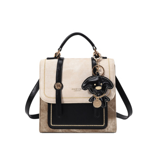 南风Chio2nd 金秋学院双肩包包女士2026新款复古拼色剑桥包小背包