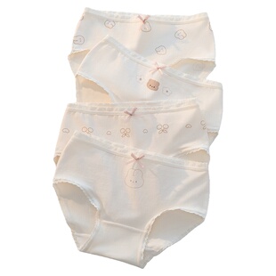 女童内裤儿童冰丝宝宝三角裤头纯棉莫代尔小女孩平角短裤儿童底裤