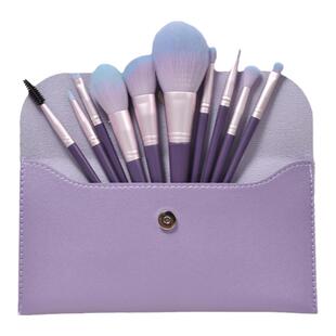 紫色新手化妆刷套装软毛眼影腮红修容晕染鼻影初学者专用全套刷子