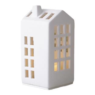 candle time 烛时光 出口北欧小白房子烛台 手工镂空哑光房子摆件