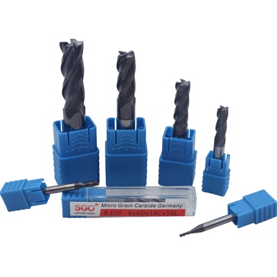 台湾SGO55度钨钢四刃涂层铣刀