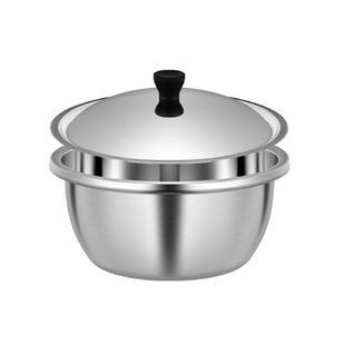 特厚食品用不锈钢盆子汤盆油盆油鼓调料盆猪油盆打蛋盆和面盆带盖