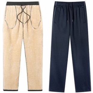 校服裤子藏青色二条杠初高中小学生一道杠直筒秋冬季加绒男女校服