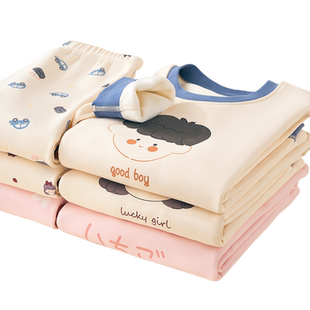 儿童保暖内衣男女孩家居服套装秋冬加绒加厚睡衣宝宝纯棉秋衣秋裤