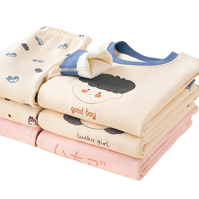 儿童秋衣秋裤套装全棉秋冬季加绒