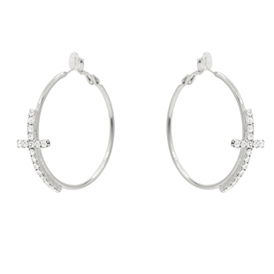 「信仰之光」夸张十字架气质耳饰蚊香盘耳夹女无耳洞耳环圆圈耳钉