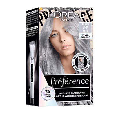 法国欧莱雅银灰色啫喱柔顺染发剂