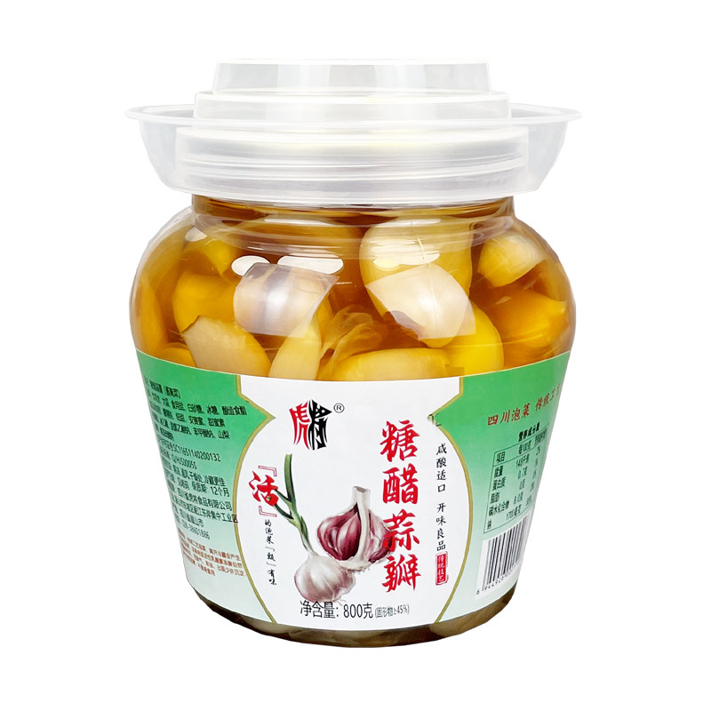 虎将糖醋蒜瓣800g罐装酸甜鲜泡蒜瓣酸爽开味下饭佐粥小菜眉山泡菜