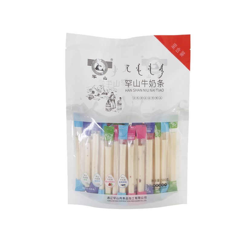 罕山奶制品牛奶条混装500g