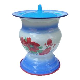 老式搪瓷儿童高脚痰盂老人孕妇成人防臭尿便盆罐家用坐便器子孙桶