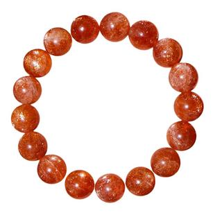 PLSTONE普琳丝天然水晶美国长石闪光金太阳石手链手串女男