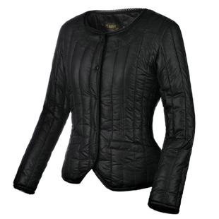 女士棉衣内胆长袖修身保暖夹丝棉短款绣花纯黑色轻便羽绒棉小棉袄