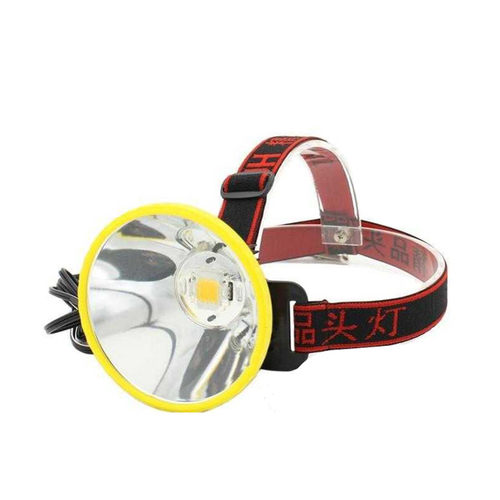 12v led头灯黄光强光外接电瓶12v55w头戴式超亮大功率白光大光圈