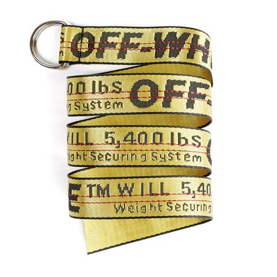 休闲风字母帆布韩国圆扣无孔皮带