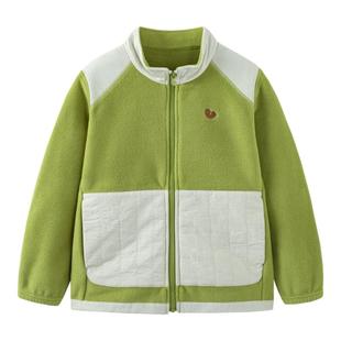 迷你巴拉巴拉男童女童双面摇粒绒外套春季新款宝宝保暖立领夹克潮