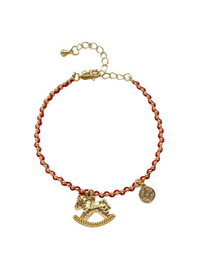 本命年碎冰冰红绳手链女