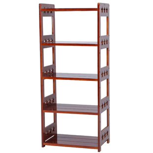 实木厨房置物架落地微波炉烤箱多层架子锅具收纳架木质家用储物柜