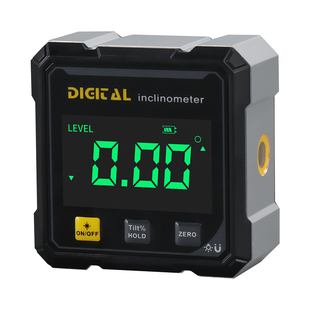 禾木激光数显倾角仪高精度电子水平仪带四面磁充电坡度斜率测量尺
