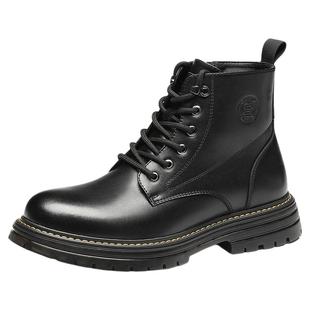 星期六马丁靴男款2025新款秋冬男鞋英伦中帮皮靴子男靴男士工装靴