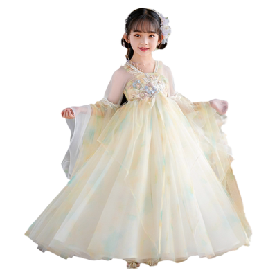 爱贝佳薄款春夏女童长款汉服新款