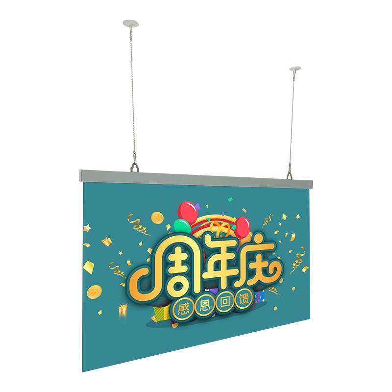 吊杆吊旗杆商场pop广告牌悬挂杆塑料kt板挂杆超市海报杆夹子定制