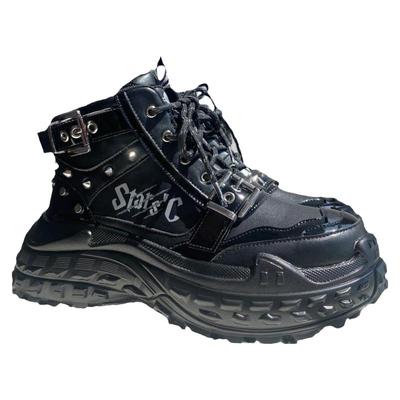 野猫难训星辰皇冠原创高邦运动鞋y2k铆钉厚底增高lo跑老爹鞋女鞋