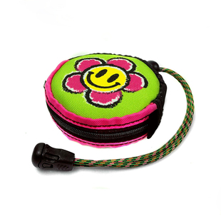 泰国潮牌GAGA BAG微笑小花钥匙包零钱收纳包挂件ins便携抽拉设计