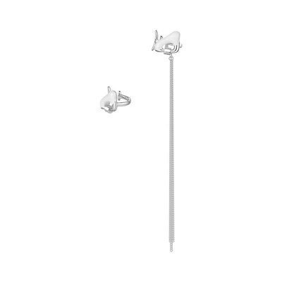 珊瑚岛珐琅耳夹小众高级感