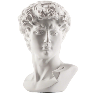 大卫雕像摆件素描树脂石膏像软装客厅电视柜家居装饰品画像道具