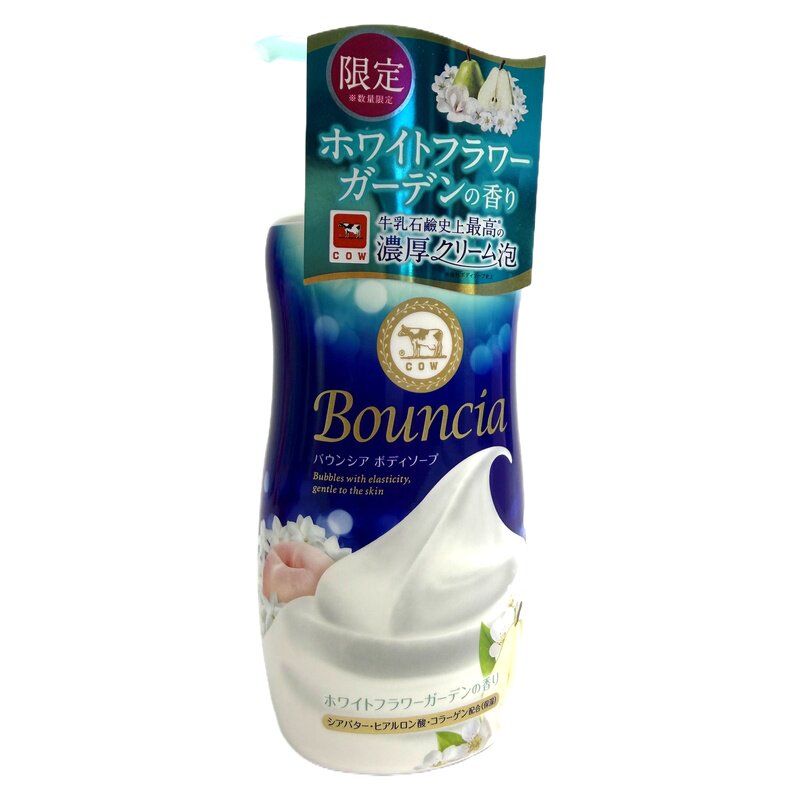 日本本土COW牛乳石碱沐浴露滋润保湿牛奶玫瑰花香替换补充装400ml
