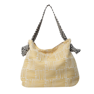 小众休闲单肩包女包韩系新款夏季大容量条纹帆布包ins通勤斜挎包