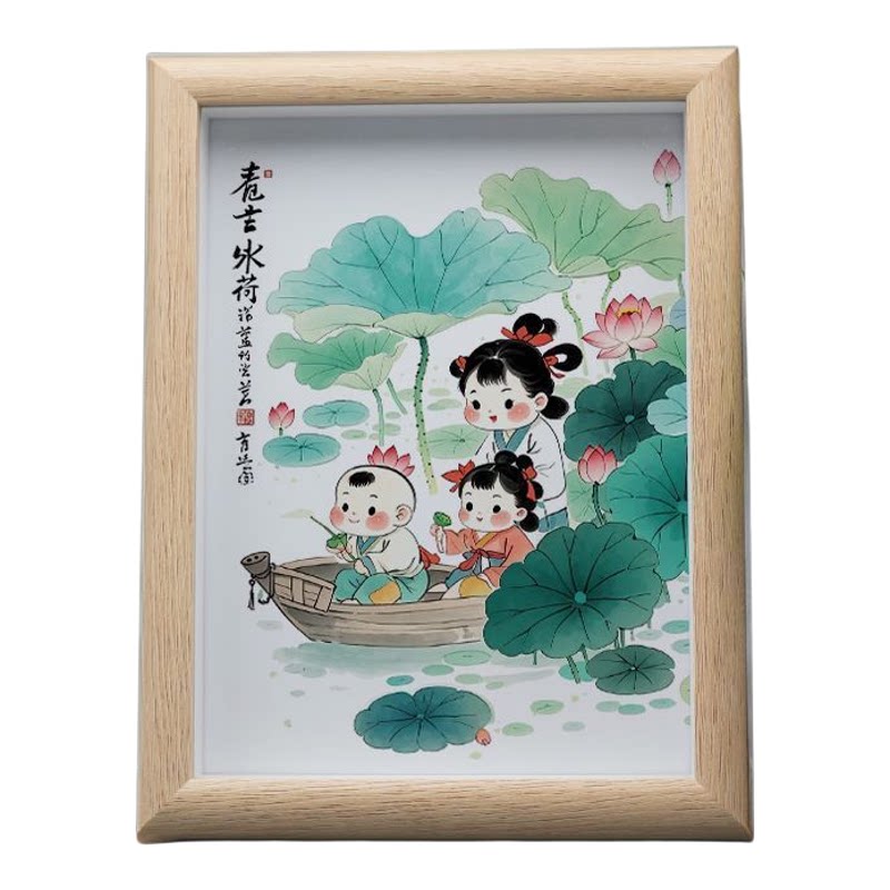 龙凤宝宝莲蓬送子摆件相框可爱