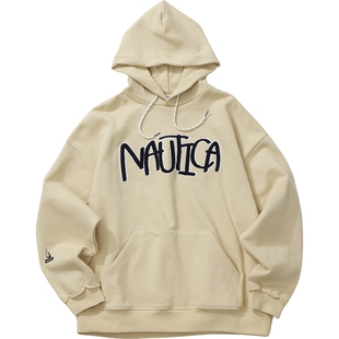 【蔡徐坤同款】nautica白帆 经典袋鼠口袋潮流连帽卫衣KW5472