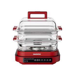 大宇万食玻璃电蒸锅多功能家用三层蒸煮一体锅家用可拆洗蒸汽锅