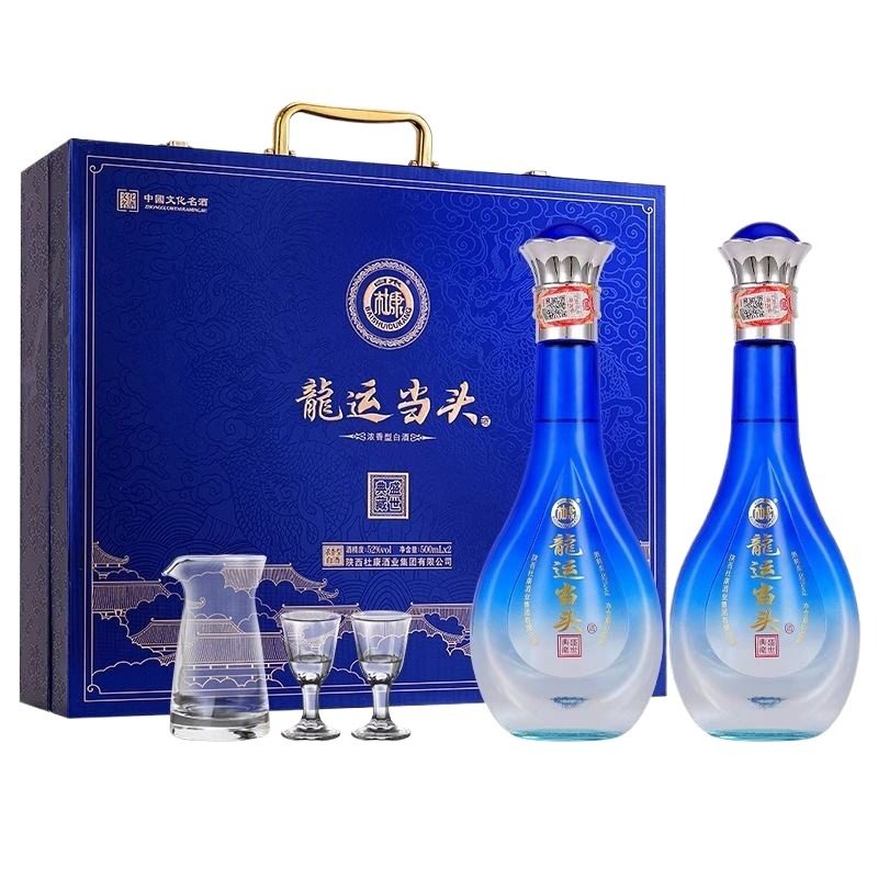 白水杜康龙运礼盒装白酒十大52度浓香型纯粮500ml送长辈整箱送礼